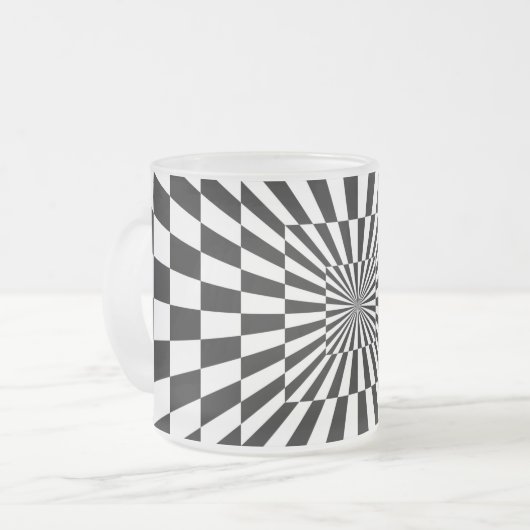 Tasse Givré tunnel d'échiquier d'illusion optique (Devant gauche)
