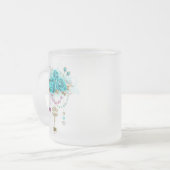 Tasse Givré Turquoise Roses with Keys (Devant gauche)