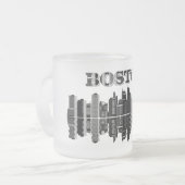 Tasse Givré Typographie de Boston Skyline (Devant gauche)