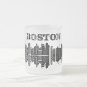 Tasse Givré Typographie de Boston Skyline (Centre)