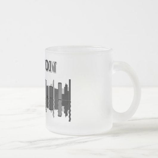 Tasse Givré Typographie de Boston Skyline (Droit)