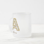 Tasse Givré Typographie originale A Monogram Gold (Devant gauche)