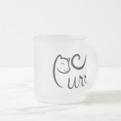 Tasse Givré Typographie Ronron Noir (Devant droit)