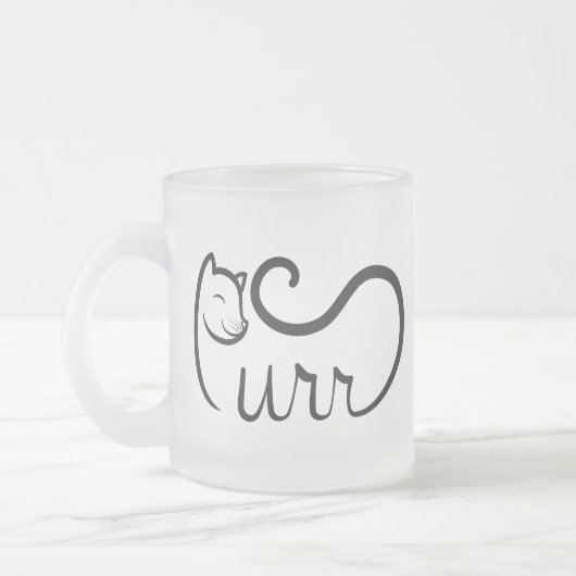 Tasse Givré Typographie Ronron Noir (Gauche)