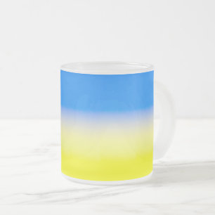 Tasse Givré Ukraine bleue et jaune Inspiration de la paix anti