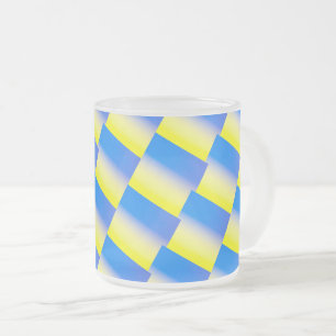 Tasse Givré Ukraine bleue et jaune Inspiration de la paix anti