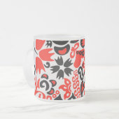Tasse Givré Ukrainian ethnic folk art floral pattern absrtact (Devant gauche)