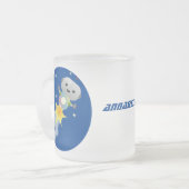 Tasse Givré Un mignon robot volant dans l'espace dessin animé (Devant gauche)