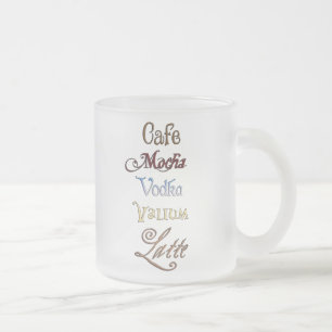 Tasse Givré Un valium Latte de vodka de moka de café svp
