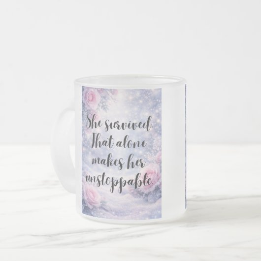 Tasse Givré Unstoppable by Survival Inspirational Affirmation (Devant gauche)