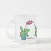 Tasse Givré Usine d'orchidée d'aquarelle dans le beau pot (Gauche)