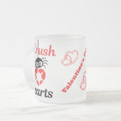 Tasse Givré Valentine's I Crush Hearts mignon araignée | (Devant gauche)