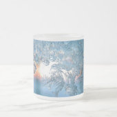 Tasse Givré Vapeur de glace d'hiver bleu blanc gris (Centre)