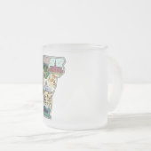 Tasse Givré Vermont Map of Burlington Killington VT State (Devant droit)