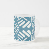 Tasse Givré Vert blanc abstrait doodle moderne (Devant droit)