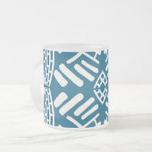 Tasse Givré Vert blanc abstrait doodle moderne (Devant gauche)