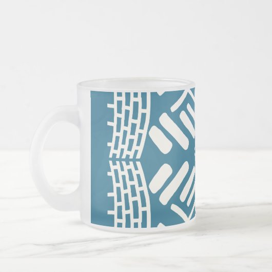 Tasse Givré Vert blanc abstrait doodle moderne (Gauche)