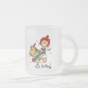Tasse Givré Vêtements et Cadeaux Cowgirl Stick Figure Yee Haw