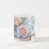Tasse Givré Vin floral Motif - Aquarelle douce Boho art (Devant droit)