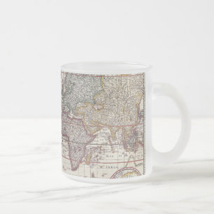 Tasse Givré Vintage Antique Ancien Monde Carte Design Imprimé
