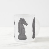 Tasse Givré Vintage morceau d'échecs noir (Devant droit)