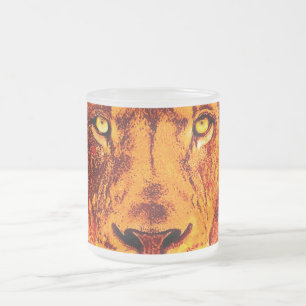 Tasse Givré Visage du lion flamboyant