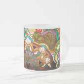 Tasse Givré Vitrail Art nouveau fleuri (Devant droit)