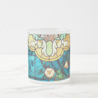 Vitrail Art nouveau look floral victorien