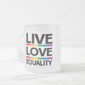 Tasse Givré Vivez l'amour de l'égalité (Devant gauche)