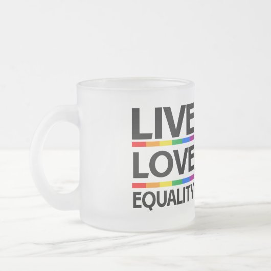 Tasse Givré Vivez l'amour de l'égalité (Gauche)
