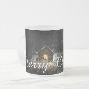 Tasse Givré Vœux de Noël avec Maison de Sorcière