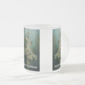 Tasse Givré Voile d'or & Songbirds Noël Salutation (Devant droit)