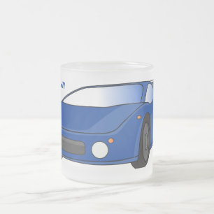 Tasse Givré Voiture de sport bleue avec illustration airfos