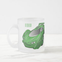 Voiture de sport verte avec illustration airfos