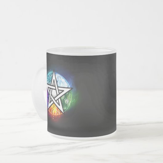 Tasse Givré Wiccan pentagram (Devant gauche)