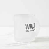 Tasse Givré WWJB ? Que Jésus brasserait-il ? (Devant droit)