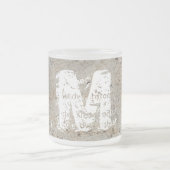 Tasse Givré XL Monogramme Image de texture de pierre de verre  (Centre)