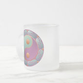 Tasse Givré Yin Yang Médaillon Violet Turquoise (Devant gauche)