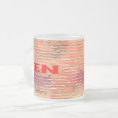 Tasse Givré Zen rouge roseaux givré muqueuse (Devant gauche)