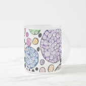 Tasse Givré Zentangle circles pattern (Devant droit)