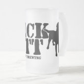 Tasse givrée de chien noir (Devant droit)