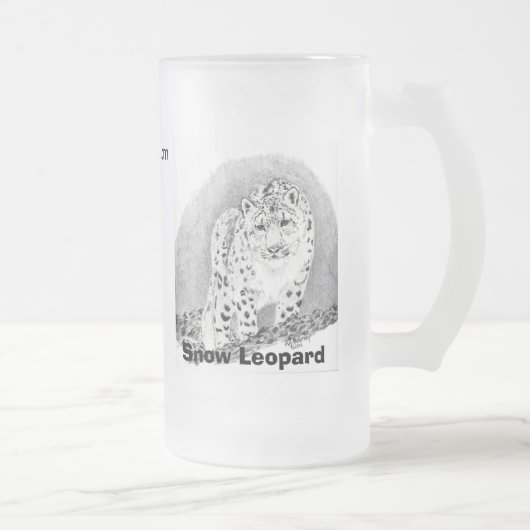 Tasse givrée de léopard de neige (Droit)