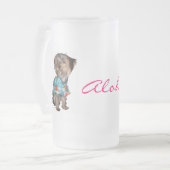 Tasse givrée hawaïenne de Yorkie (Devant gauche)