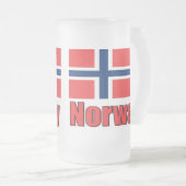 tasse givrée par 16oz Norvège \ drapeau (Devant droit)