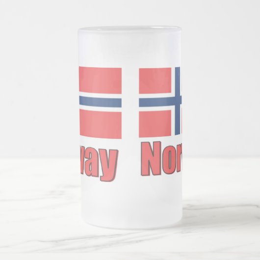 tasse givrée par 16oz Norvège \ drapeau (Centre)