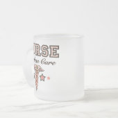 Tasse givrée par caducée cardiaque d'infirmière de (Devant gauche)