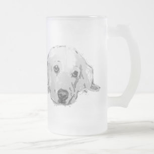 Tasse givrée par chien de golden retriever