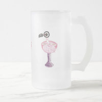 Tasse givrée par cocktail de Flamant rose