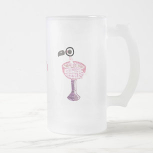 Tasse givrée par cocktail de Flamant rose