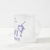 Tasse givrée par entraîneur du numéro un - pourpre (Devant droit)